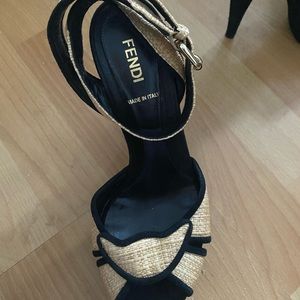 Fendi black suede heels!